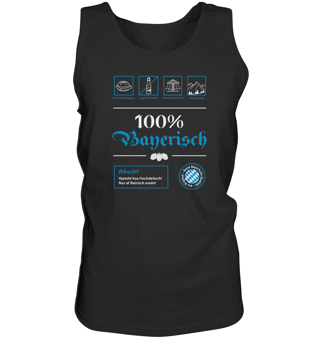 Tank-Top "100% Bayerisch" (Dark)
