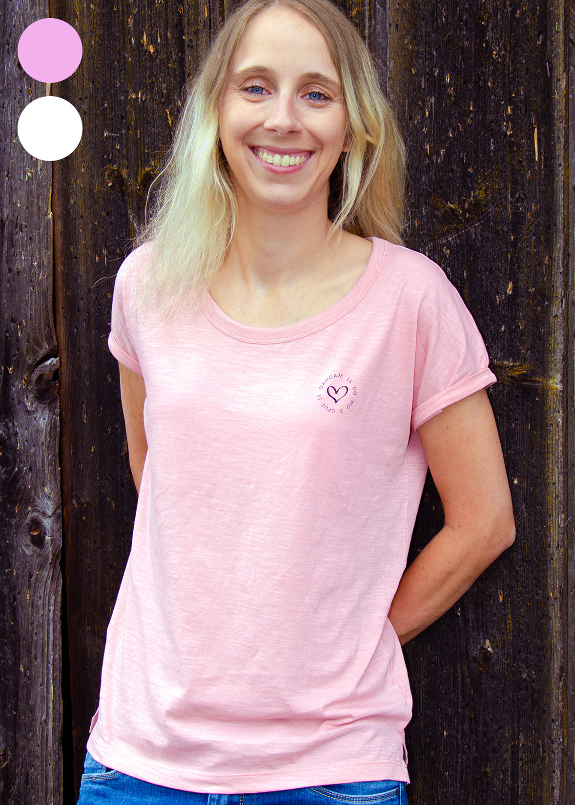 Damen-Shirt "Dahoam is do wo s Gfui is"